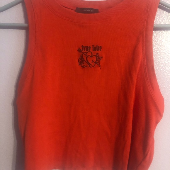 Forever 21 Tops - Red “true love” tank top.